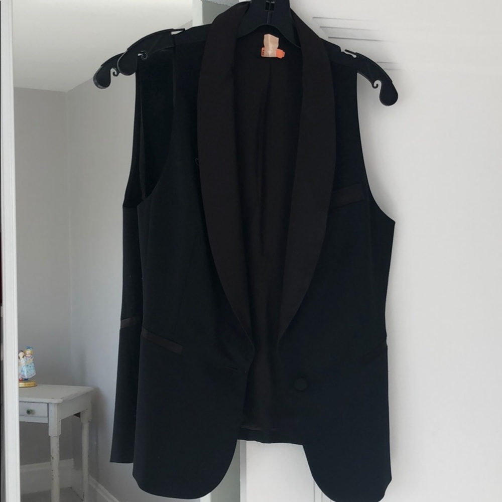 J crew two tone vest with silk detail